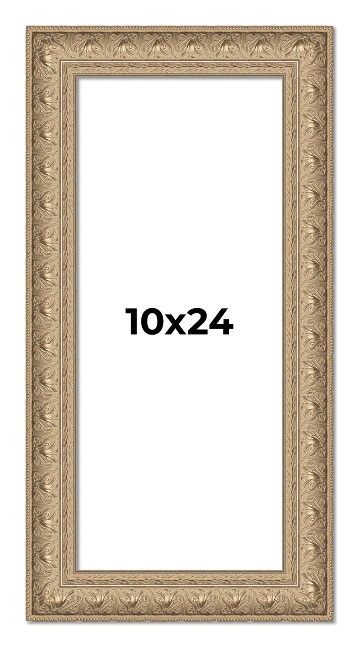 Panoramic Museum Silver Picture Frame - UV Acrylic, Foam Board Backing, Hanging Hardware